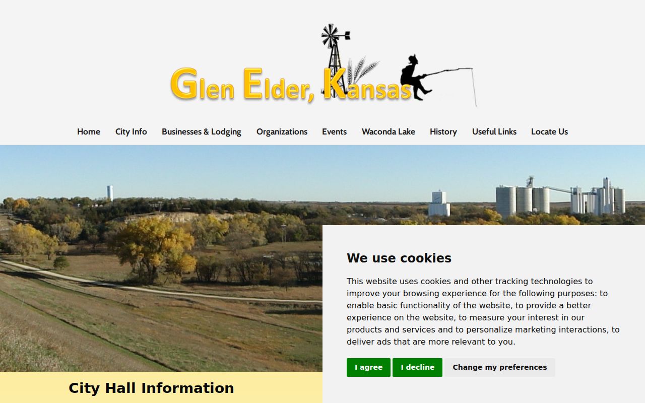 Glen Elder City Hall court records contact page