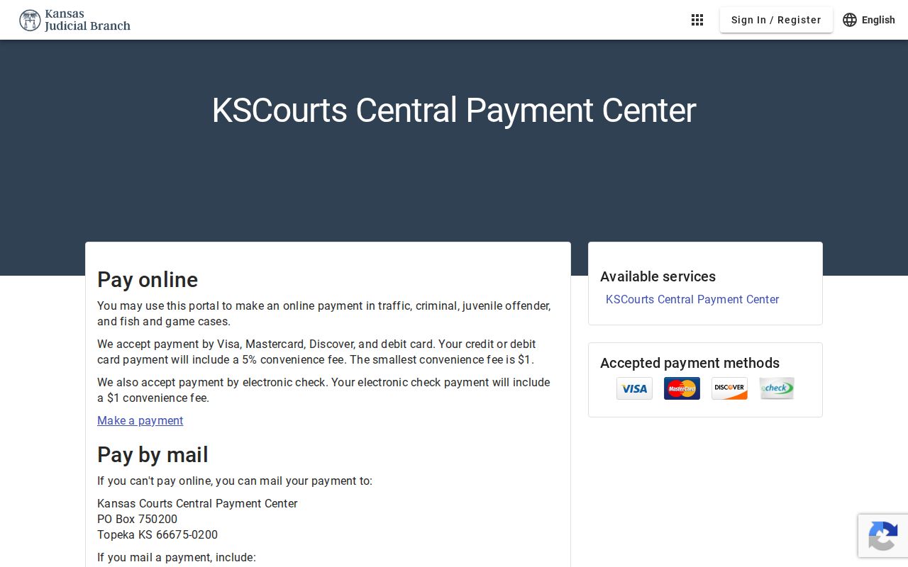 Mitchell County traffic court Central Payment Center